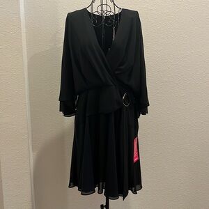 Alex Marie Black Long Sleeve Dress